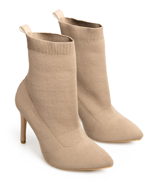 Botín Beige Picudo Calceta 34044